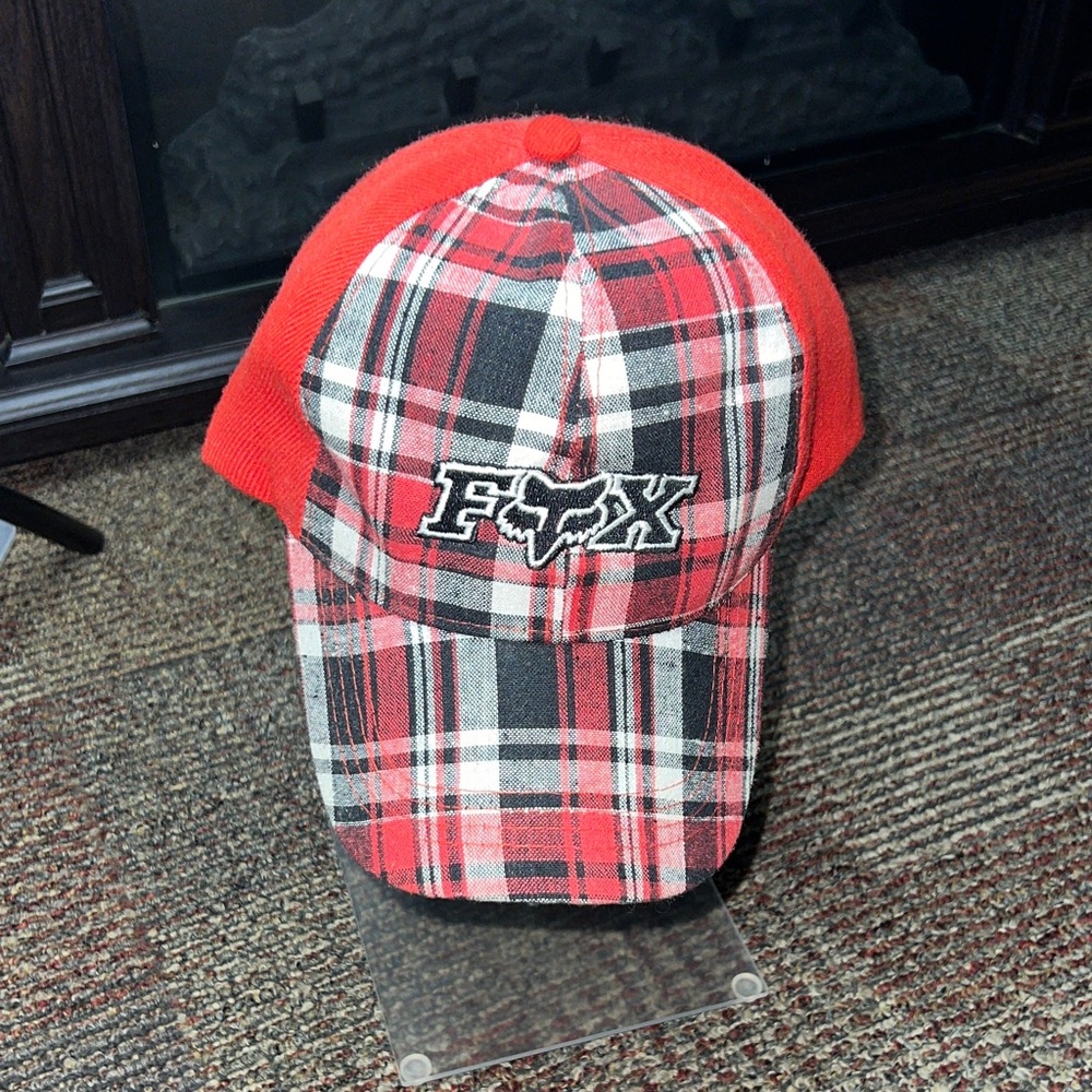 Fox Checkered Red and Black Hat (Generic Brand)